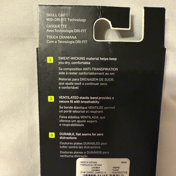 New Nike Pro Black and White Football Skull Cap - Picture 3 of 6